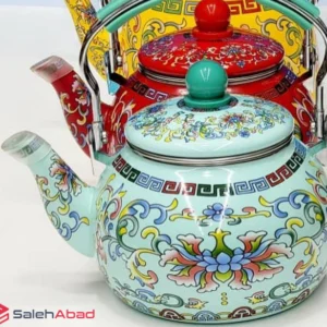 فروش عمده کتری لعابی گلدار 2.5 لیتری