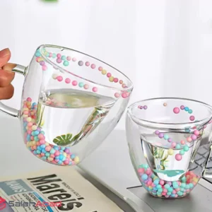 فروش عمده ماگ دوجداره دسته دار توپی
