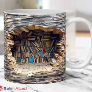 فروش عمده ماگ سرامیکی سه بعدی کتابخانه