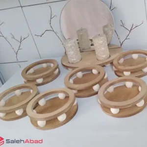 فروش عمده هفت سین گرد چوبی مهره دار 7 تکه