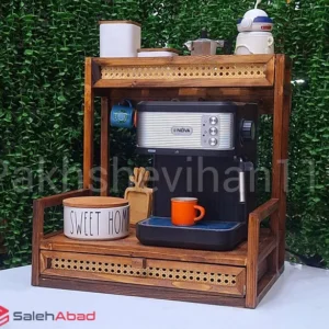 فروش عمده استند کافی بار چوبی طرح حصیری
