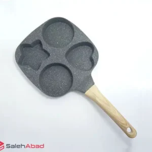 فروش عمده تابه پنکیک دسته چوبی 4 خانه