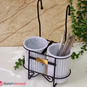 فروش عمده جا قاشقی دوقلو آویز دار ماربل