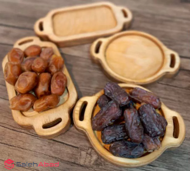 فروش عمده ظرف مزه خوری چوبی دسته دار