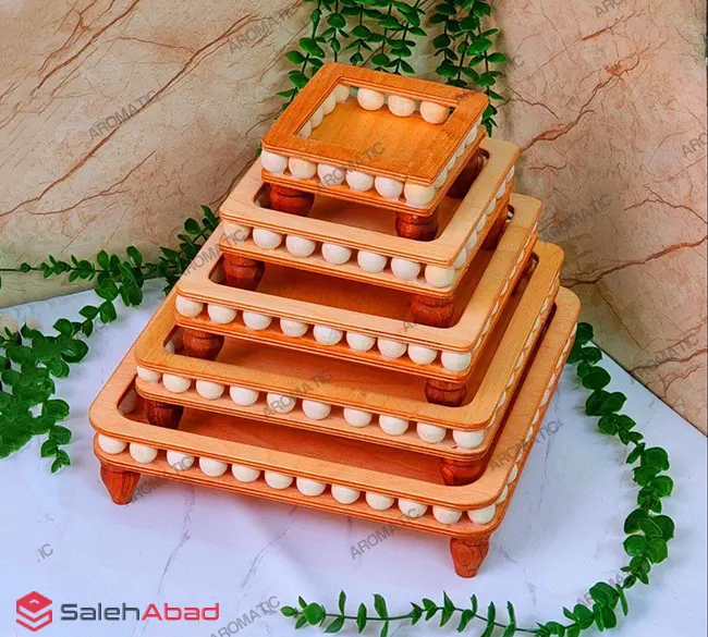 فروش عمده رایزر چوبی مربع مهره ای 5 تکه
