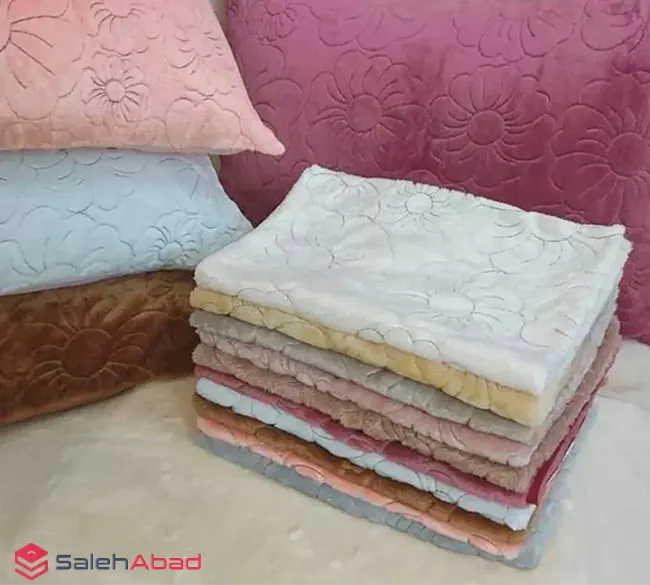 فروش عمده روبالشی مخمل دو رو طرح گلدار