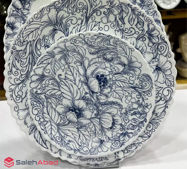 فروش عمده ست آرکوپال ۲۵ پارچه گل آبی