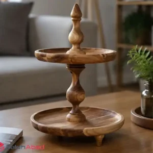 فروش عمده شیرینی خوری چوب گردو دو طبقه
