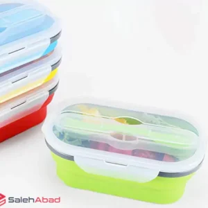 فروش عمده ظرف غذا سیلیکونی تاشو بیضی