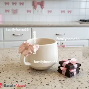 فروش عمده فنجان سرامیکی پاپیون صورتی