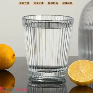 فروش عمده لیوان شیشه ای شیاردار DELI