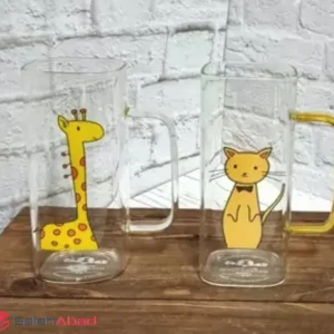 فروش عمده لیوان پیرکس مربعی طرح حیوانات