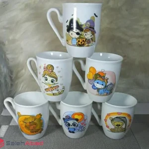 فروش عمده ماگ سرامیکی سفید چاپی فانتزی