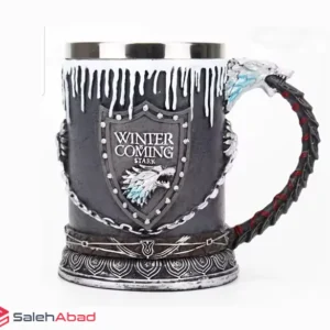 فروش عمده ماگ داخل استیل طرح گرگ