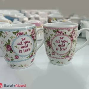 فروش عمده ماگ سرامیکی سفید طرح گلدار