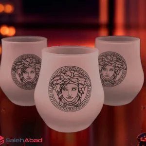فروش عمده نیم لیوان یخی مات طرح ورساچه