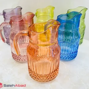 فروش عمده پارچ بلور رنگی کاوه مدل اسلو
