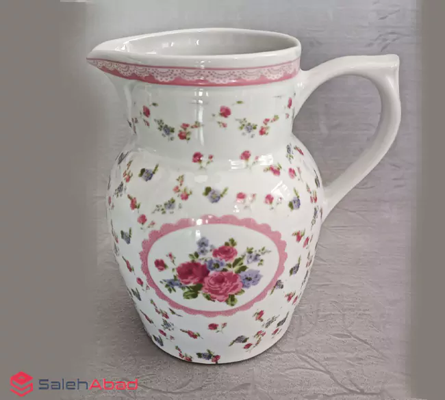 فروش عمده پارچ آب سرامیکی طرح گل