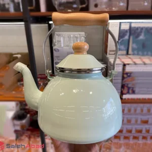 فروش عمده کتری لعابی دسته چوبی 2.5 لیتری