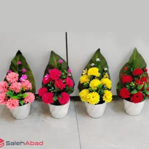 فروش عمده گلدان مصنوعی مدل داوودی 7 گل
