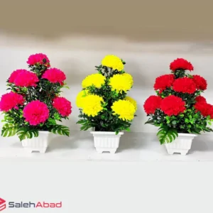 فروش عمده گلدان گل مصنوعی داوودی 10 شاخه
