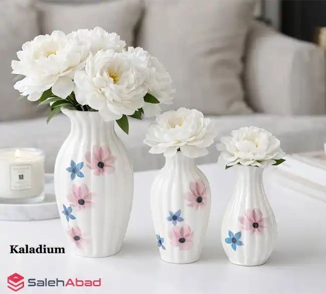 فروش عمده گلدان سرامیکی دکوری گلدار