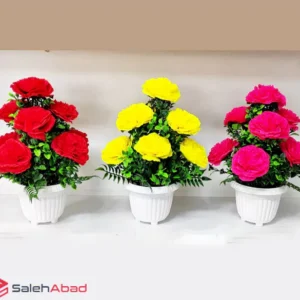 فروش عمده گلدان گل مصنوعی سوسن 9 گل