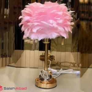 فروش عمده آباژور رومیزی پایه فلزی طرح پر