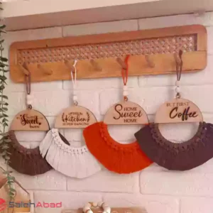 فروش عمده آویز نشانگر چوبی مکرومه