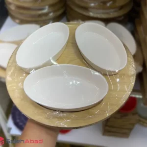 فروش عمده اردو خوری سه خانه بیضی زیر چوبی