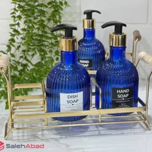 فروش عمده ست جا مایع شیشه ای استند دار