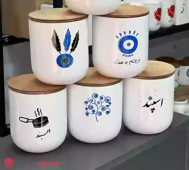 فروش عمده بانکه اسپند درب چوبی طرح دار