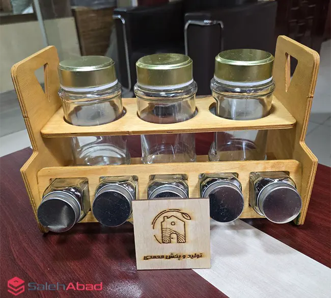 فروش عمده بانکه مکارتی 8 عددی استند چوبی