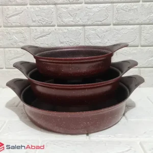 فروش عمده تابه 3 عددی دیگ چف مدل فورج