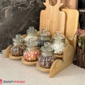 فروش عمده بانکه کدو استند چوبی 6 عددی