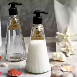 فروش عمده جا مایع شیشه ای شفاف مدل هرمی