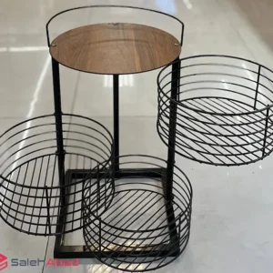 فروش عمده جا پیازی فلزی سه طبقه گردان