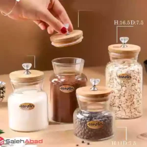 فروش عمده بانکه پیرکس درب چوبی 4 سایز Carolin
