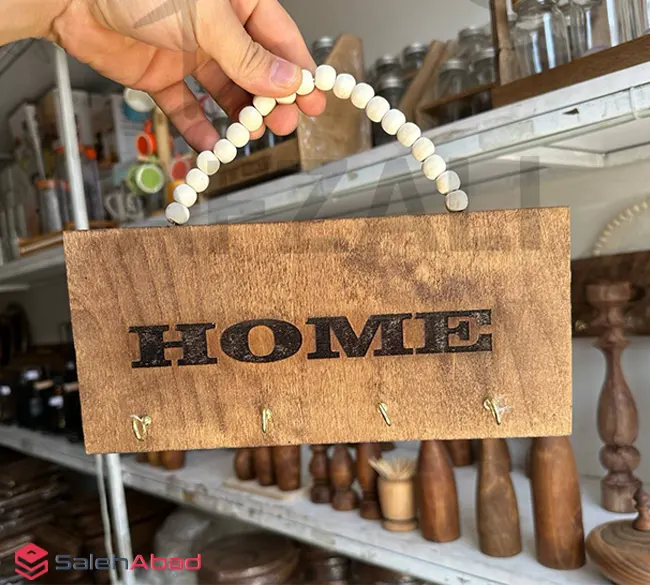 فروش عمده جاکلیدی دیواری مهره دار طرح HOME