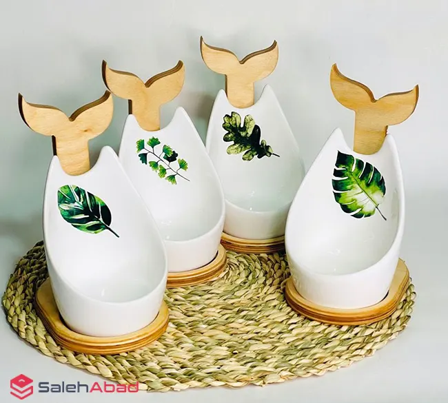 فروش عمده زیر ملاقه ای سرامیکی پایه چوبی