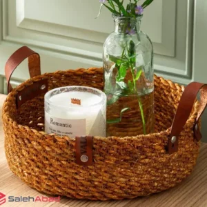 فروش عمده سبد حصیری دسته چرمی VALORIA