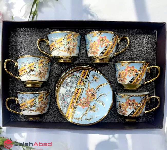 فروش عمده سرویس فنجان نعلبکی گلدار شیک