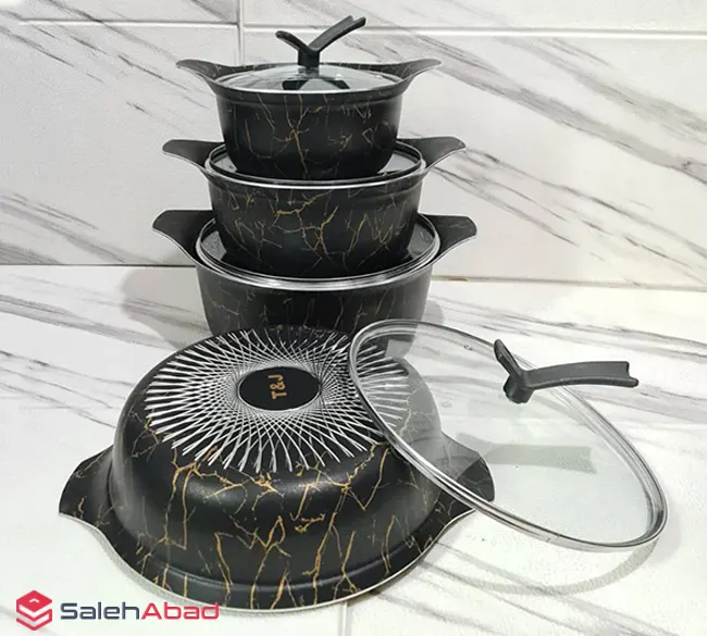 فروش عمده ست قابلمه 8 پارچه ماربل فورج LAJVAR