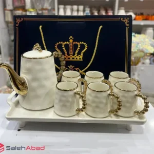 فروش عمده سرویس چای خوری چینی لب طلا
