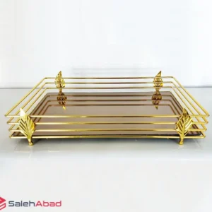 فروش عمده سینی کف آینه ای مدل نرگس