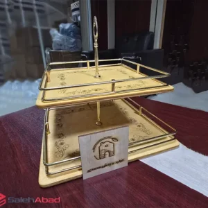 فروش عمده شیرینی خوری چوبی فلزی دو طبقه