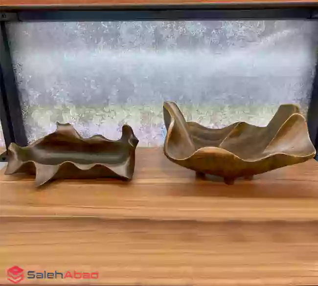 فروش عمده ظروف پذیرایی رزین طرح چوب