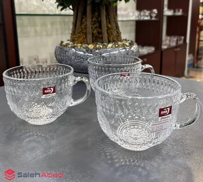 فروش عمده فنجان لته خوری بلور طرح زارا DELI