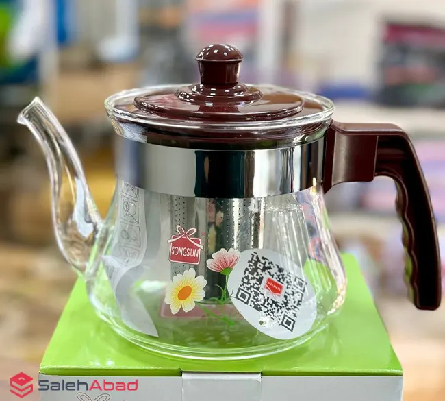 فروش عمده قوری پیرکس دسته بغل 1200 میل