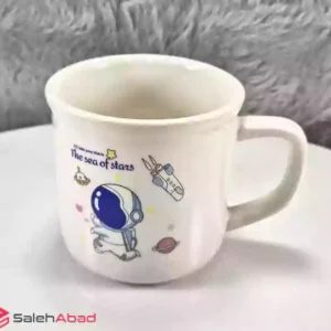 فروش عمده ماگ سرامیکی سفید طرح فضانورد